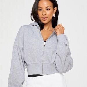 Fabletics Year Round Terry Cropped Full-Zip Hoodie